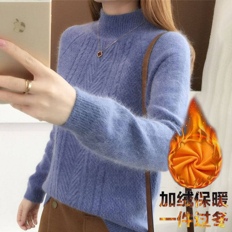 Autumn and winter  new loose wind half-high turtleneck sweat