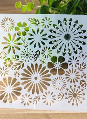 1pc Coloring Ebossing Stencil Openwork Bloo Flower Engravi