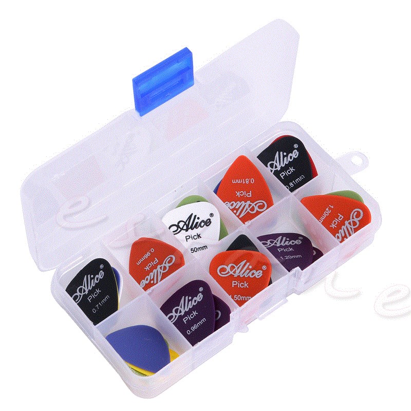 24Pcs Acoustic Electric Guitar Picks Plectrums w/ Pick Case