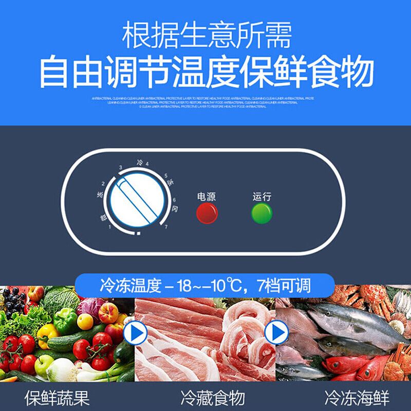 平岛柜卧式展示柜保鲜柜商用冰柜冷藏冷冻冰箱冷柜海鲜