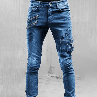 Straight Jeans Men High Waist Jean Spring Summer Boyfriend J