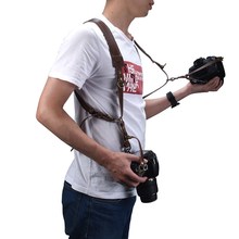 Digital Camera Strap Leather DSLR Strap Double Shoulder Stra