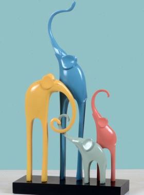 现代简约轻奢家居招财装饰品客厅电视柜酒柜玄关极简雕塑大象摆件