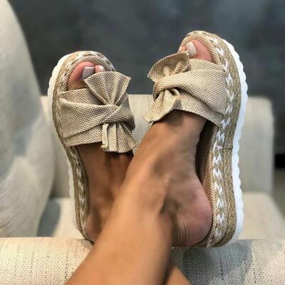极速2021 Summer Fashion Sandals Shoes Women Bow Summer Sanda