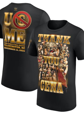 THANK YOU MEN'S JOHN CENA GOLD T-SHIRT谢谢您塞纳纪念T恤2025