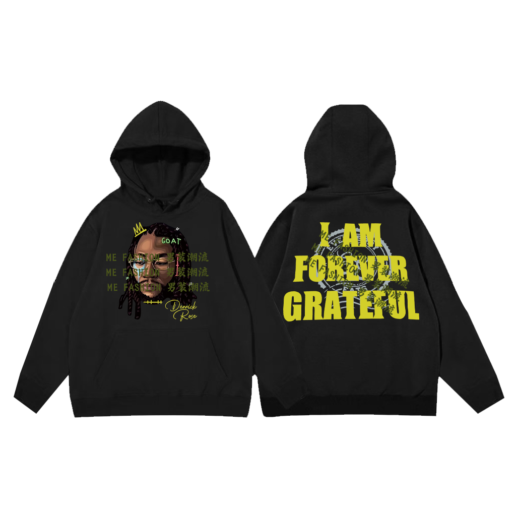 薄款连帽卫衣男女2025致敬罗斯周边rose风城玫瑰公牛篮球mvp头像