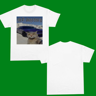 ALWAYS BOSS SHIRT字母休闲短袖 NUMBER T恤男 FUNNY RULE