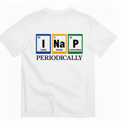 I Na P PERIODICALLY 化学元素周期表趣味梗印花 T 恤男女2026夏