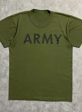 ARMY T-SHIRT 美式休闲宽松字母军绿色短袖t恤男女军人2026年百搭