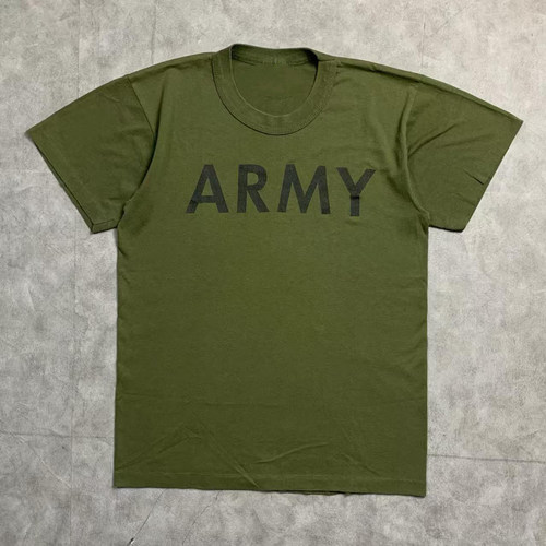 ARMY T-SHIRT 美式休闲宽松字母军绿色短袖t恤男女军人2026年百搭