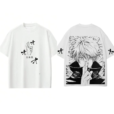Gojo Satoru t-shirt 五条悟咒术回战日系卡通动漫短袖T恤男2026