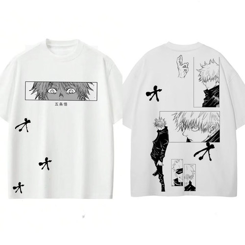 Gojo Satoru t-shirt 五条悟咒术回战日系卡通动漫短袖T恤男2026