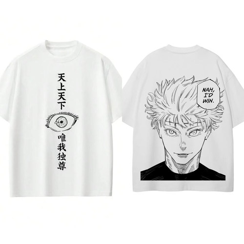 Gojo Satoru t-shirt 五条悟咒术回战日系卡通动漫短袖T恤男2026