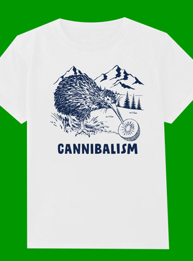 KIWI FUNNY T-SHIRT FOR MEN COOL BIRD WATCHING CANNIBALISM