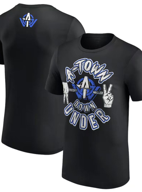 MEN'S BLACK A-TOWN DOWN AUSTIN THEORY T-SHIRT奥斯丁理论短袖