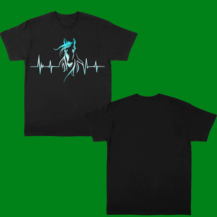 HORSE HEARTBEAT FUNNY T SHIRT趣味搞笑马心跳2025新款短袖宽松