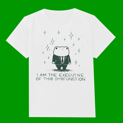 I AM THE EXECUTIVE FUNNY T-SHIRT青蛙趣味搞笑短袖T恤男休闲潮