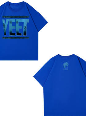 Main Event2024新款夏短袖T恤男主战赛选手Jey Uso杰乌索YEET蓝色