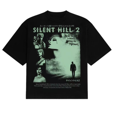 寂静岭短袖T恤SILENT HILL 2周边游戏卡通动漫美式复古衣服男女潮