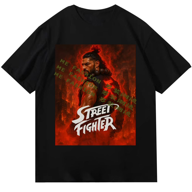 STREET FIGHTER街霸Roman Reigns OTC tshirt罗曼雷恩斯短袖T恤男