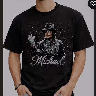 Michael Jackson shirt king of pop music迈克尔杰克逊音乐短袖