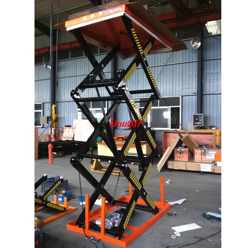 欧标升款压HT100平0三剪叉式降台电动升降台举HT1000(升台货梯液