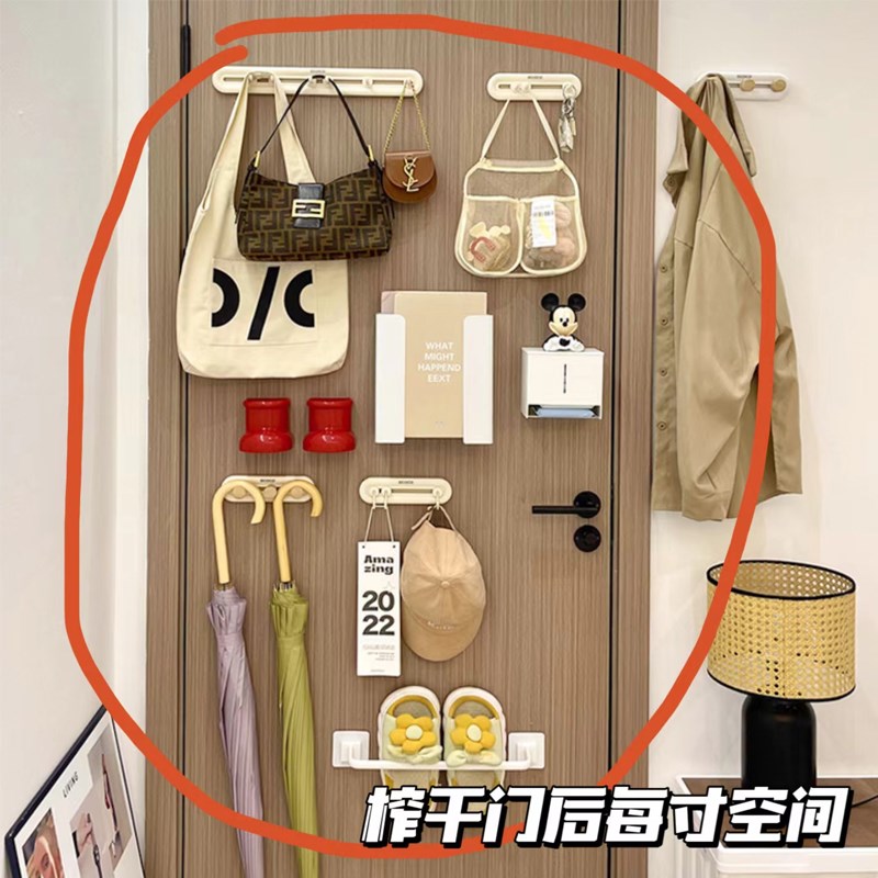 速发门户入后收纳神器放置架收纳架挂墙收纳小挂袋包收纳置物架钩