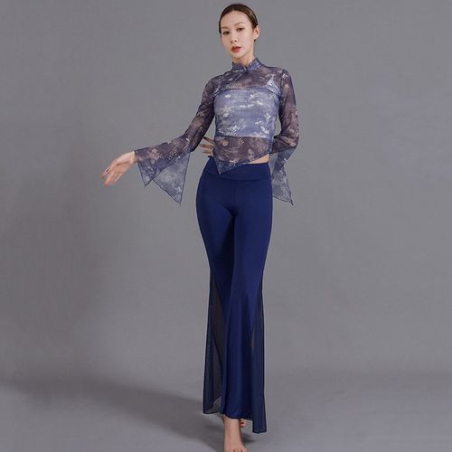 速发民族身衣纱衣袖上衣舞蹈服练功衣服古典舞纱衣东上舞方韵飘逸