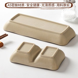 快速发货2c025密胺餐具碟子商用双格三格味碟仿瓷小料蘸料调料碟