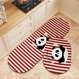 快速发货熊猫厨房地垫防滑防油可擦免洗专用垫N子2024新款 吸水速