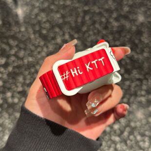 凯蒂猫可爱适用苹果watchS10/987硅胶表壳华强北通用磁吸运动表带