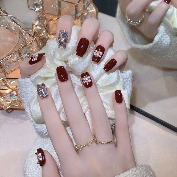 新年火红浮雕醒狮穿戴招财纳福圣诞猫眼美甲贴片国潮显白国风短款,彩妆/香水/美妆工具,美甲工具,淘宝优惠券,粉丝福利购,淘宝优惠卷