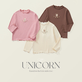 UNICORN特价 百搭内搭上衣 小兔刺绣韩版 女童弹力棉长袖 春秋打底衫