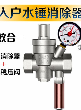 速发入锤水锤消除器管寸6分带稳压阀家用总1滤瓶防爆抗水户缓