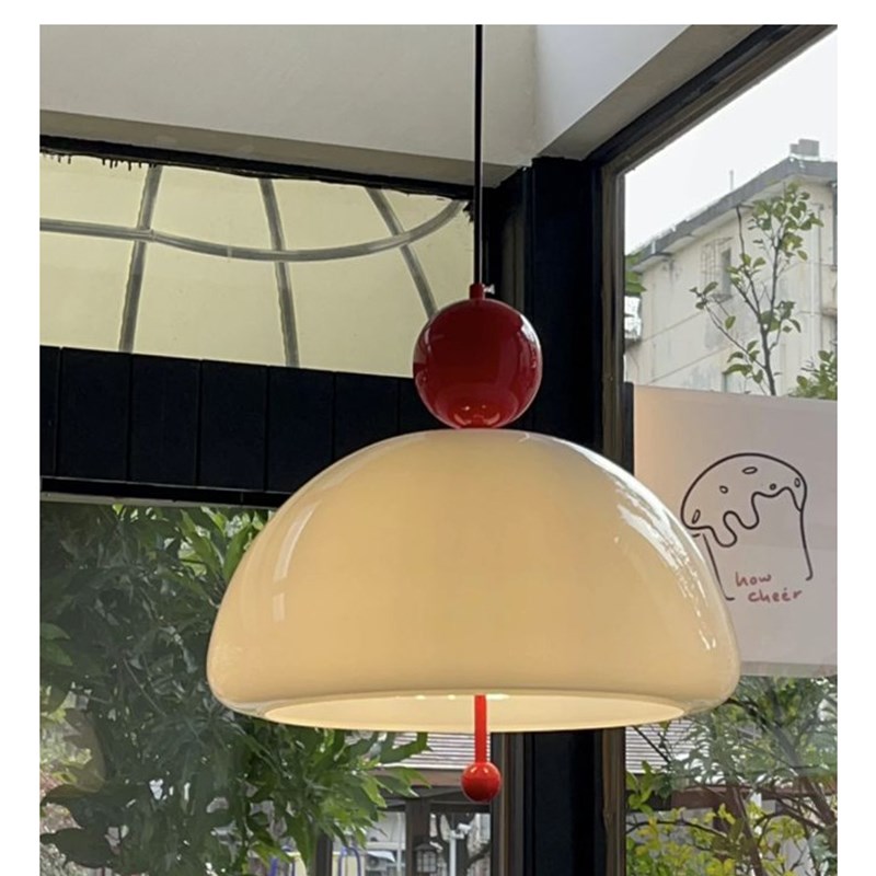 速发油苞餐厅吊灯法式复璃客厅卧室吧台灯奶花玻古咖啡厅店灯