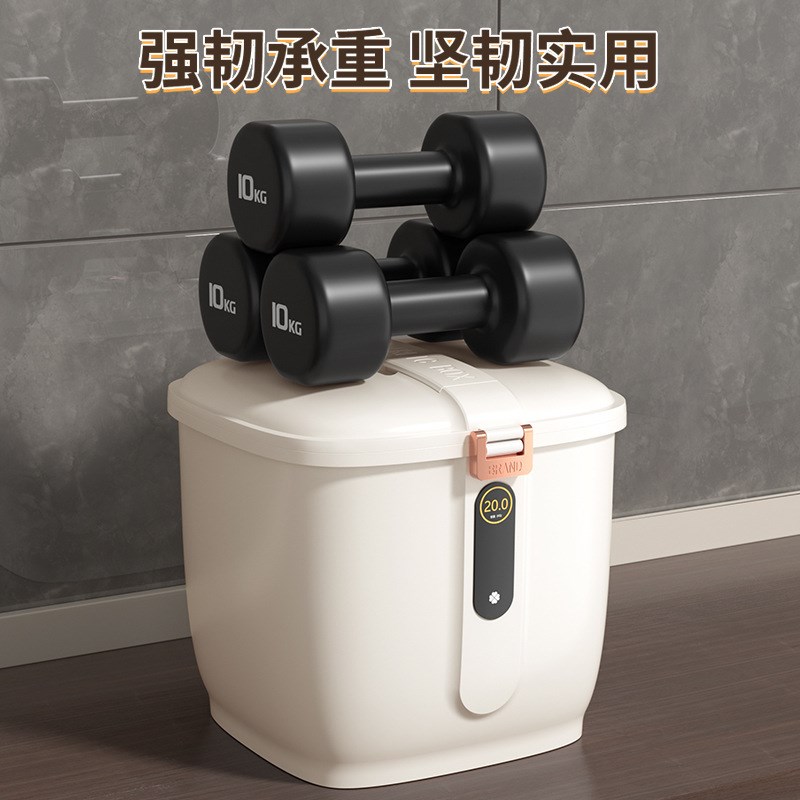 速发米桶家用翻盖式虫米箱大容量密杂封粮桶级防储防潮面粉收纳罐