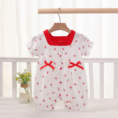 速发夏季新款婴服连体衣宝宝哈衣款韩版连身衣薄款儿爬源头