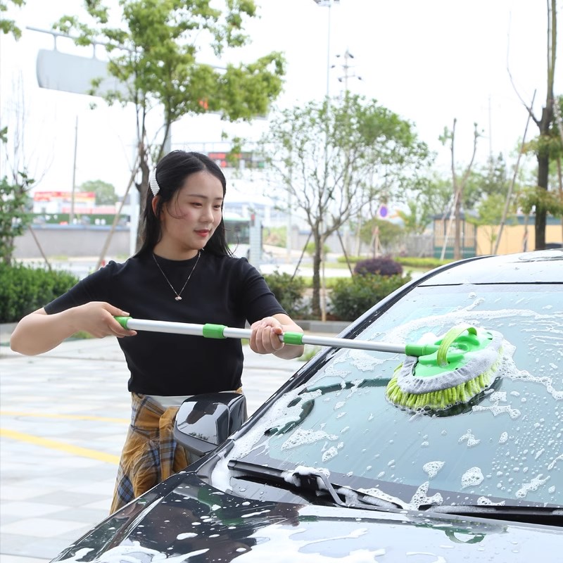 速发洗车拖把用用刷车刷子伤毛不软汽车专擦车神器长柄工具伸缩款