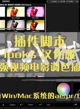 looks插件中文汉化版ae插件最强视频电影调色效果一键调色插件