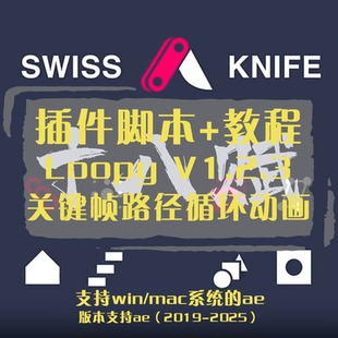 ae脚本Swiss Knife脚本瑞士军刀脚本MG动画切图循动画制作神器
