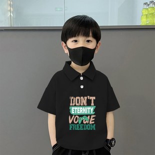 T恤衫 男童Polo领短袖 宝宝休闲男孩百搭洋气翻领夏装 2024新款 夏季