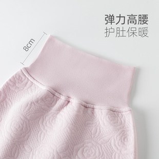 汤尼倍儿女宝宝夹棉套装 秋冬保暖两件套婴儿纯棉衣服高腰护肚秋裤