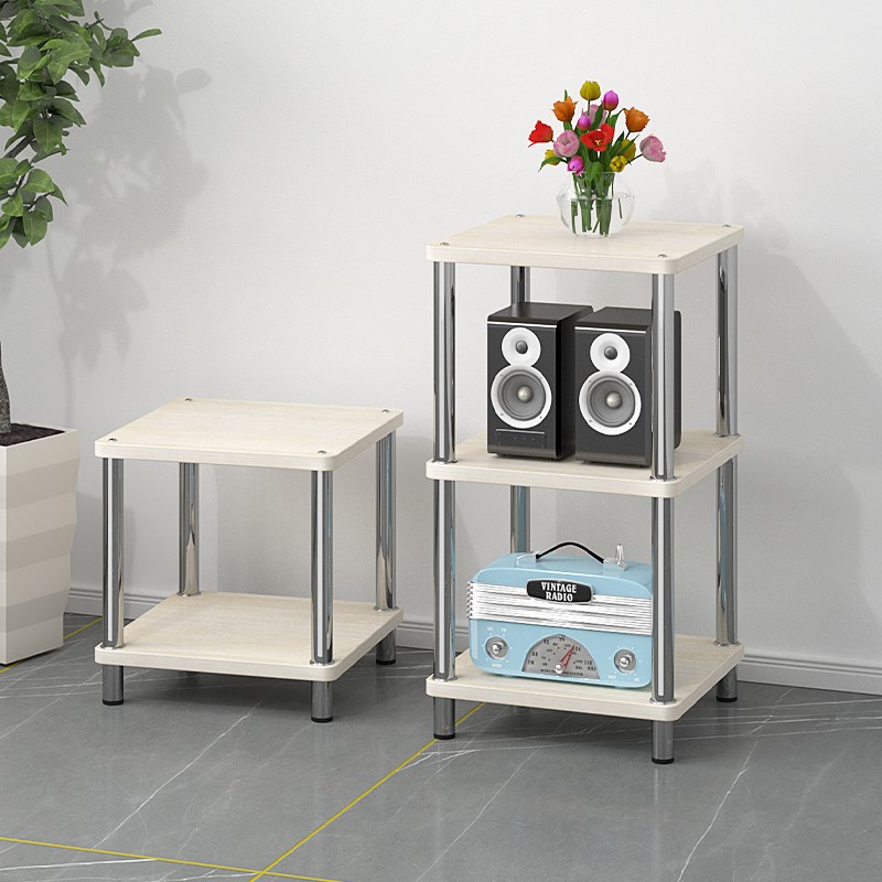 置物架小方桌落地桌面桌下木架承重收纳架打印机桌子40宽小型架子