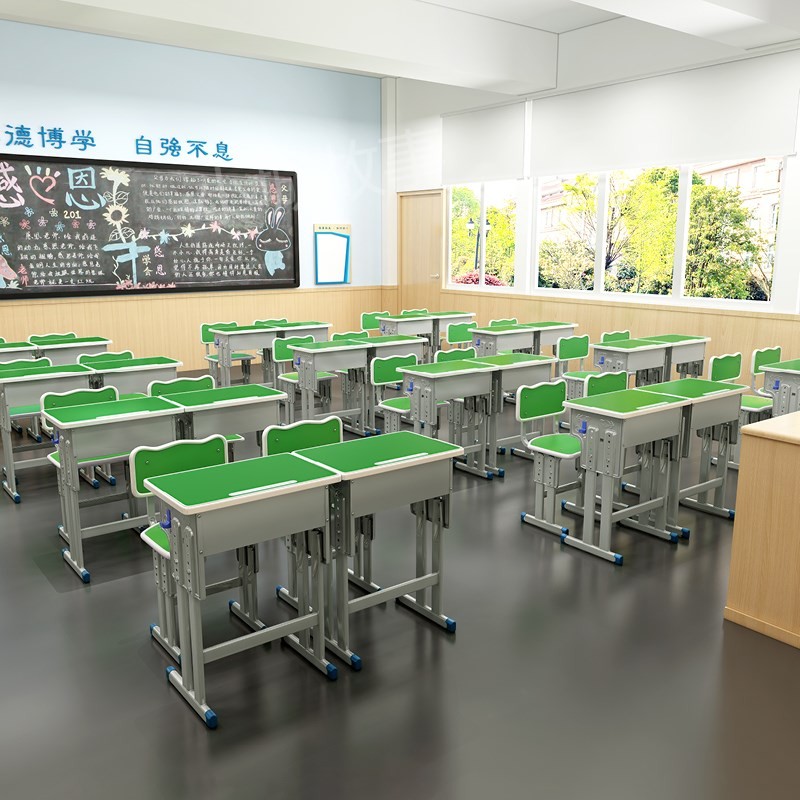 课桌椅补习托管中小学生学校书培训桌辅导班儿童写套装幼儿园拆装