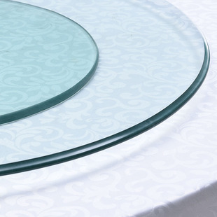 钢化玻璃家用餐桌转盘圆转盘旋转台转盘底座转盘酒店大圆转盘防爆