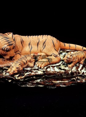 推荐2022虎年生肖福满门陶瓷石湾公仔家居客厅玄关办公室手工摆件