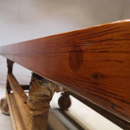 奥坎实木大板茶桌椅组合原木餐桌实木整块书茶台办公桌180-80-10