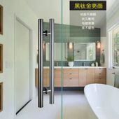 大把手 KTV包厢木门对装 加厚玻璃门拉手不锈钢 玫瑰香槟金黑钛色