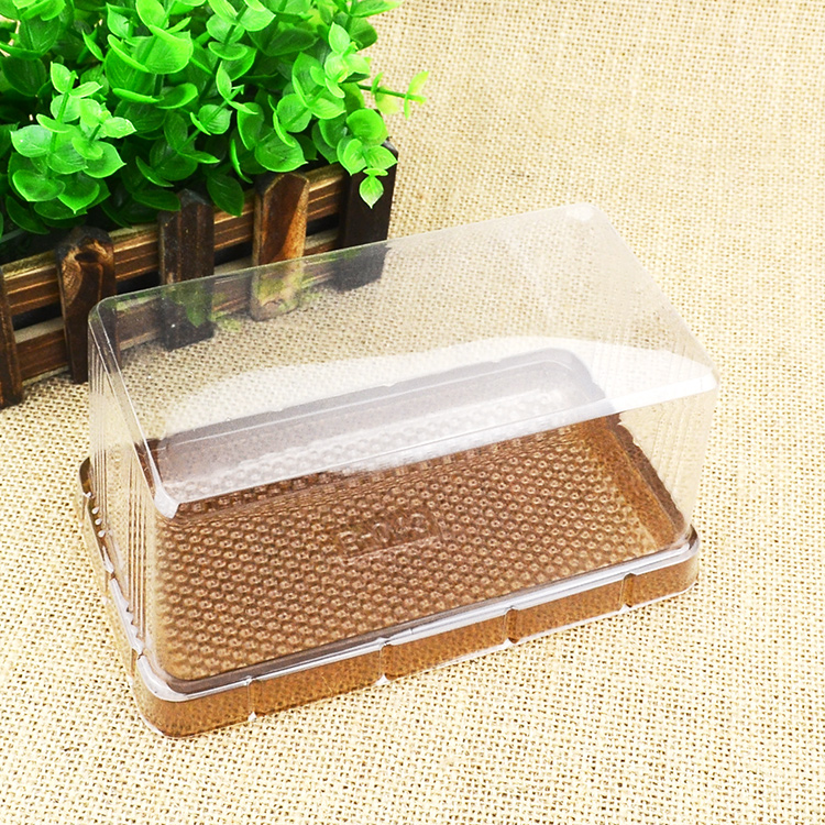 B043 长方形西点盒土司面包蛋糕慕斯芝士班戟乳酪盒吸塑盒 100个