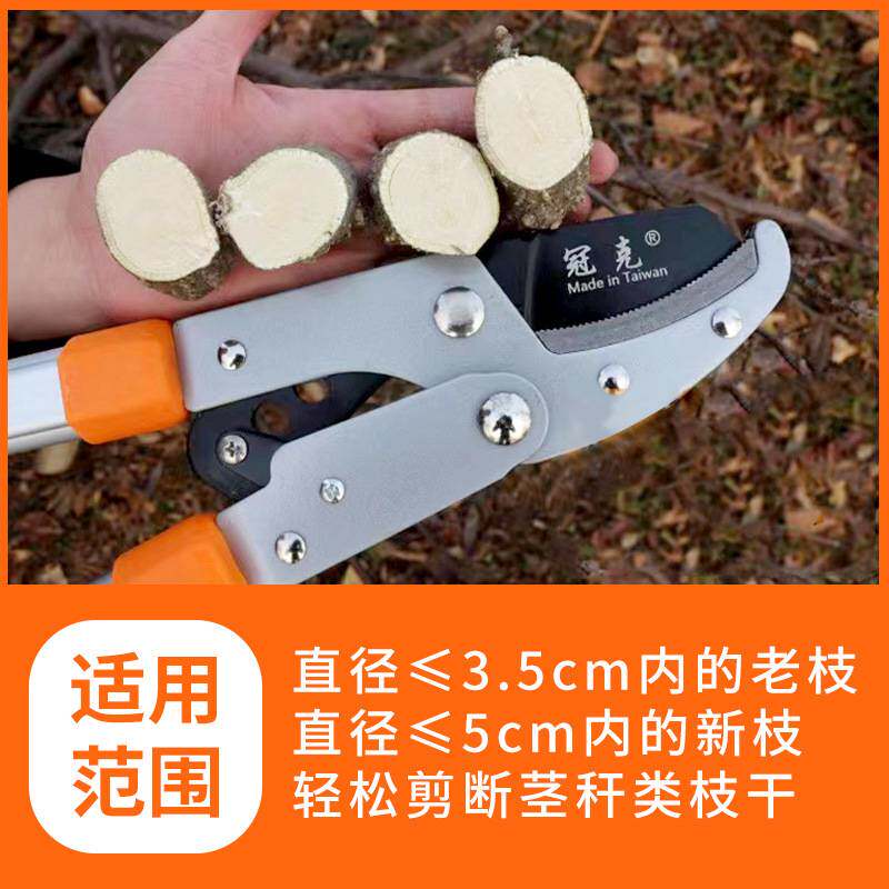 大力士粗枝剪加厚sk5合金刀片防锈涂层园林果树省力高枝剪修枝剪